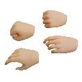 [50AC-FS001W]50cm Hand Parts(clenched and handled) White Skin Color