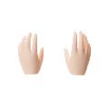 [50RP-F01WS-29]50cm Soft Vinyl Skin Hand Parts 501（Left and Right） White Skin Color