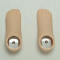 [60RP-F01S-28]Foot Parts 601 Left and Right with Magnet White Skin Color